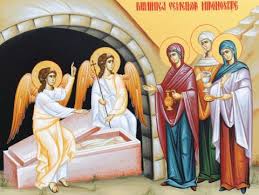 Mesajul pe care îngerul îl împărtăşeşte femeilor mironosiţe venite la mormântul Domnului. Acestea devin astfel martore şi mărturisitoare ale minunii învierii lui Hristos din morţi.Femeile mironosiţe vin la mormântul Domnului […]