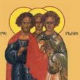 Sfinţii Mucenici Agapie, Plisie şi Timolau au trăit pe vremea împăratului Diocleţian (284-305). Mucenicul Agapie era născut în cetatea Gaza. El era un bărbat cinstit şi demn între creştini şi […]