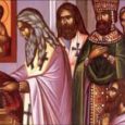 Descoperind acel cinstit sicriu, au văzut nestricat, după atâția ani, sfântul veșmânt al Maicii Domnului. Și s-au atins de dânsul cu frică și cu bună cucernicie, sărutându-l cu toată dragostea. […]